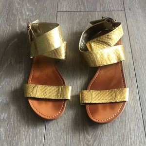 Vince Camuto Women’s Gold Wrap Sandals